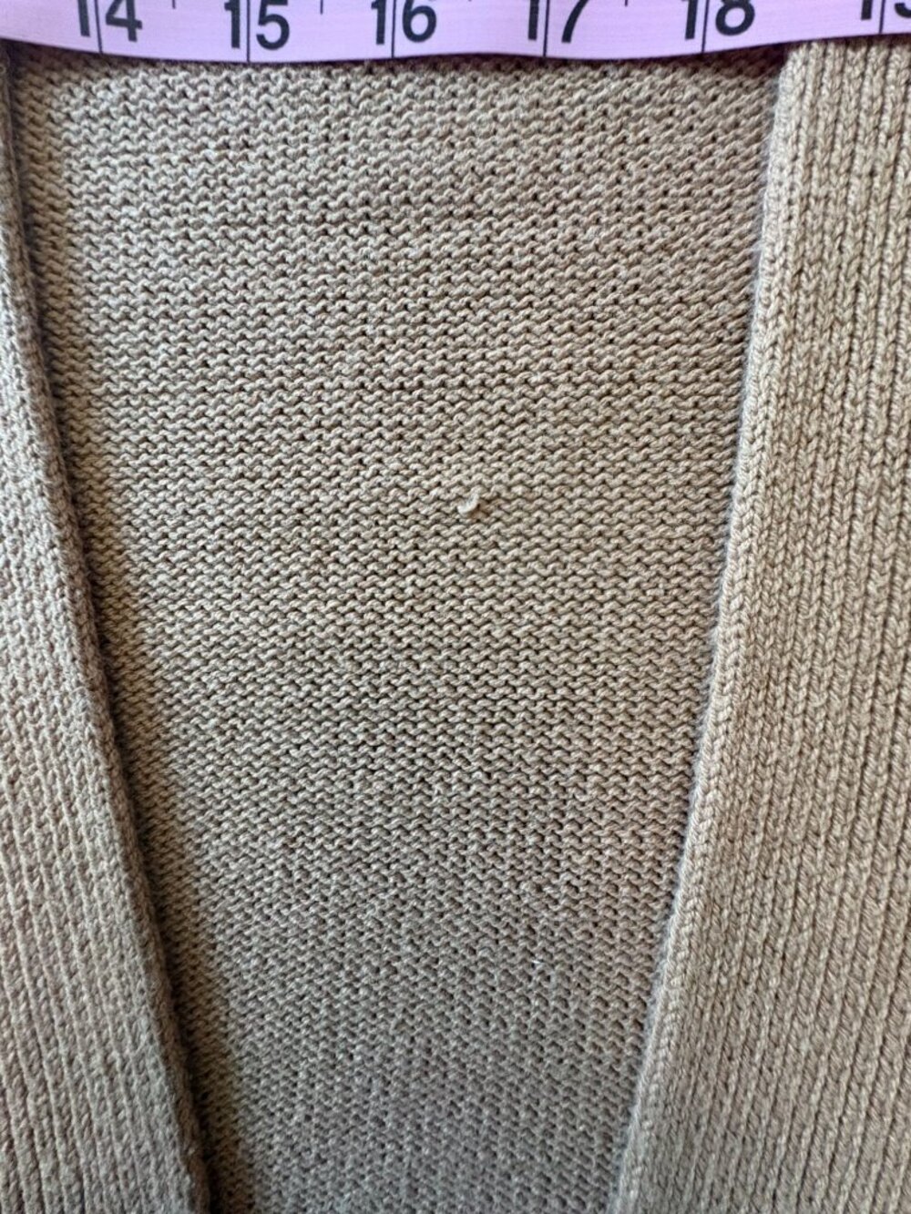 Camel Tan Plus Size Open Front Cardigan Cozy Sweater W/ Pockets Sonoma Women's2X - Picture 11 of 11